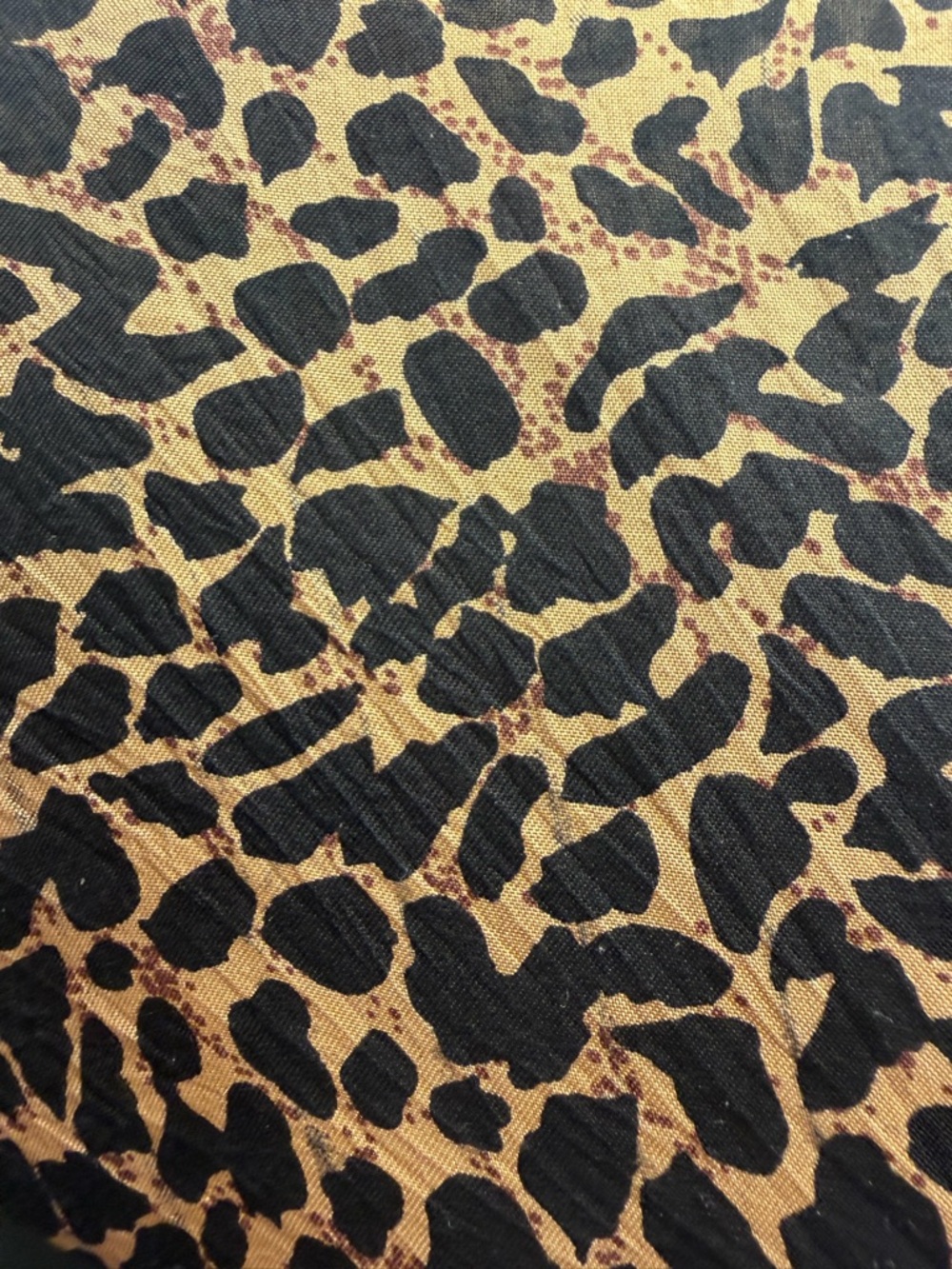 Leopard Print 100% Silk Maxi Skirt Elastic Waist Flowy Animal Print Size L - Picture 4 of 9